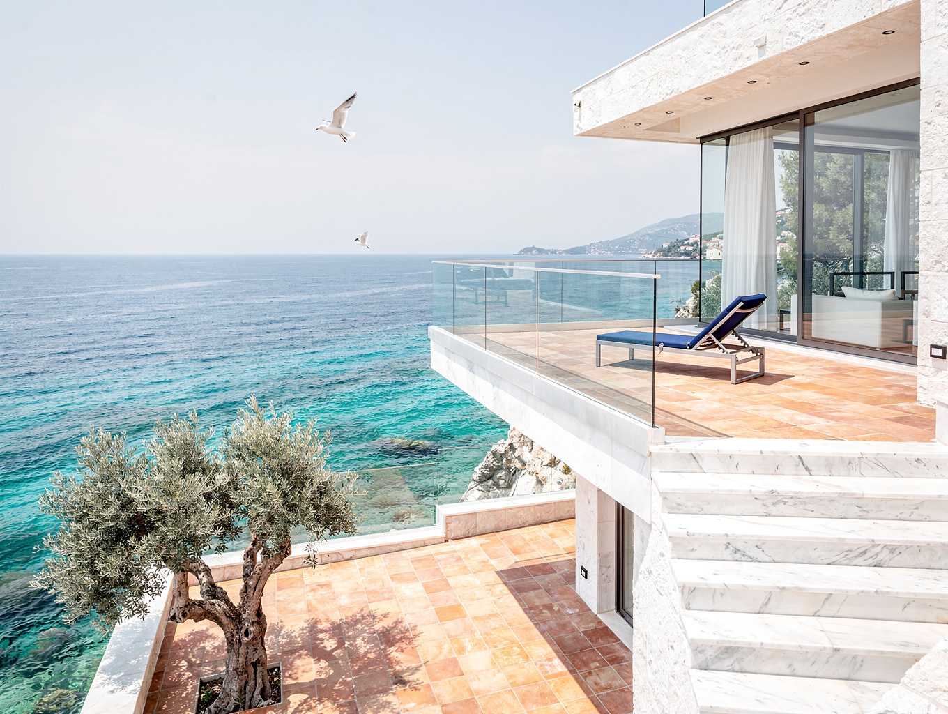 Architectural detail of a boutique hotel in Corfu