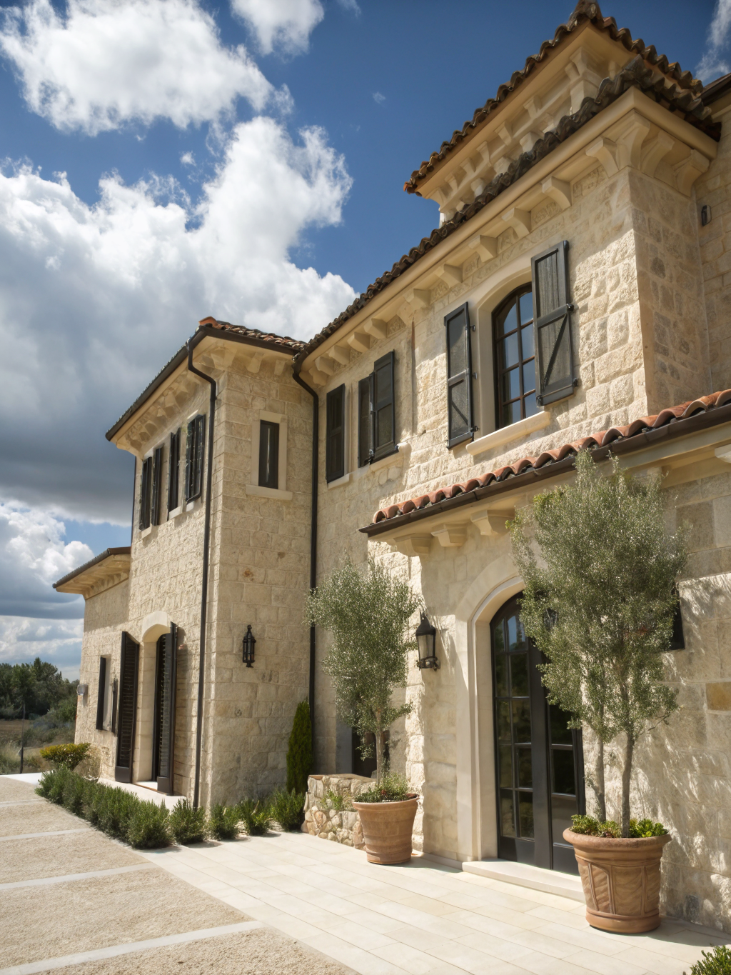Luxury boutique hotel entrance in Corfu