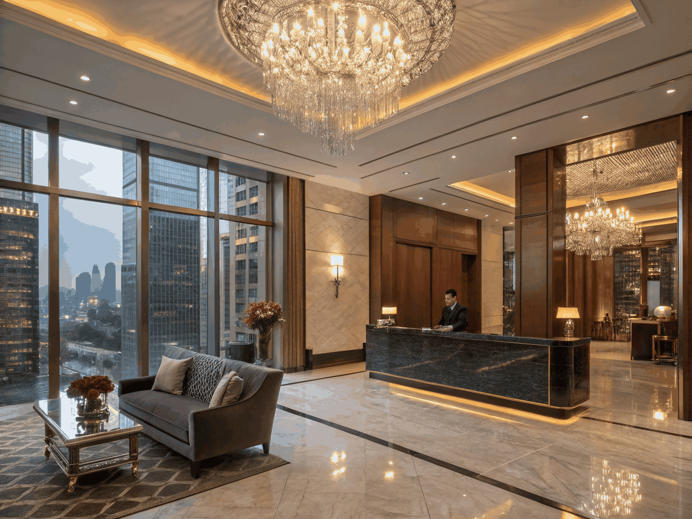 Elegant boutique hotel interior