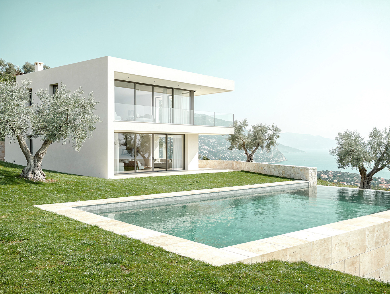 Spacious family residence with expansive lawn and lounge terrace