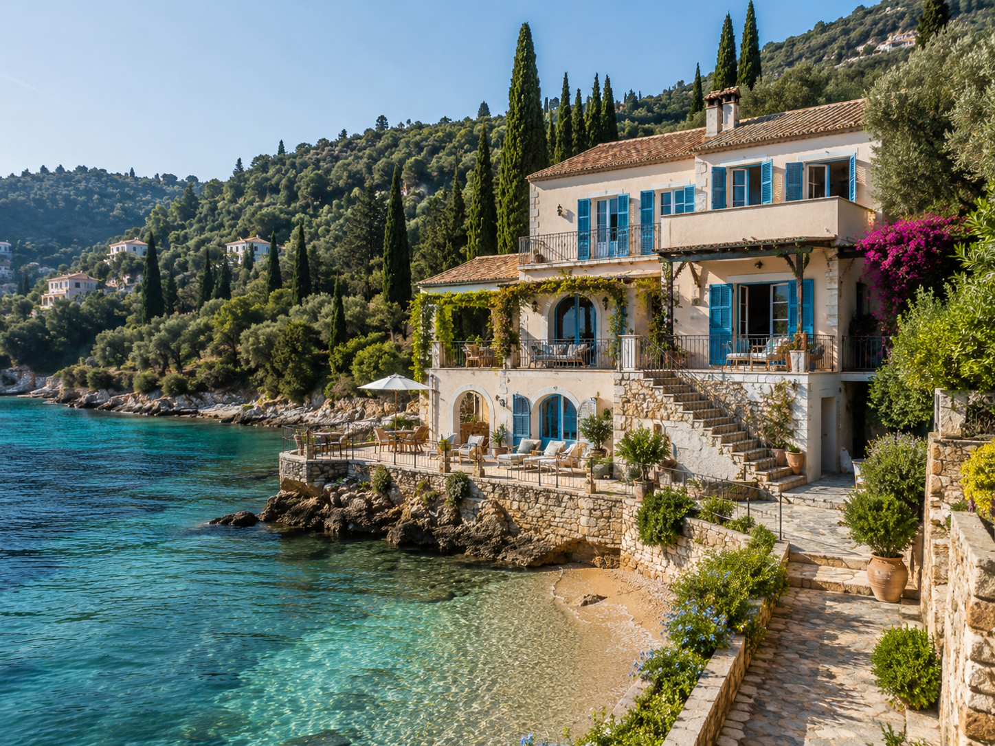 Luxury Villa View in Corfu